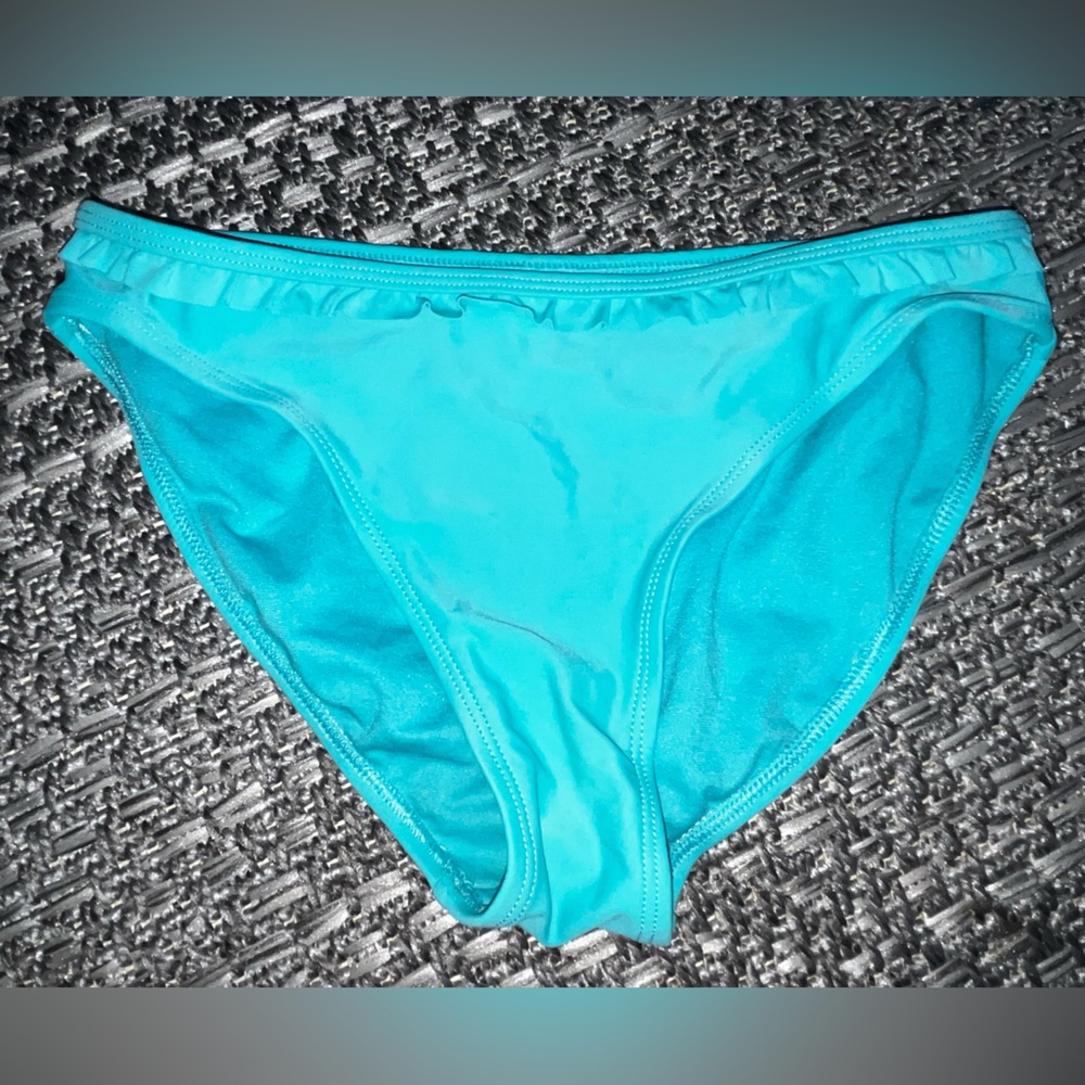 G21 | Aqua Blue Bikini Bottoms With Ruffle